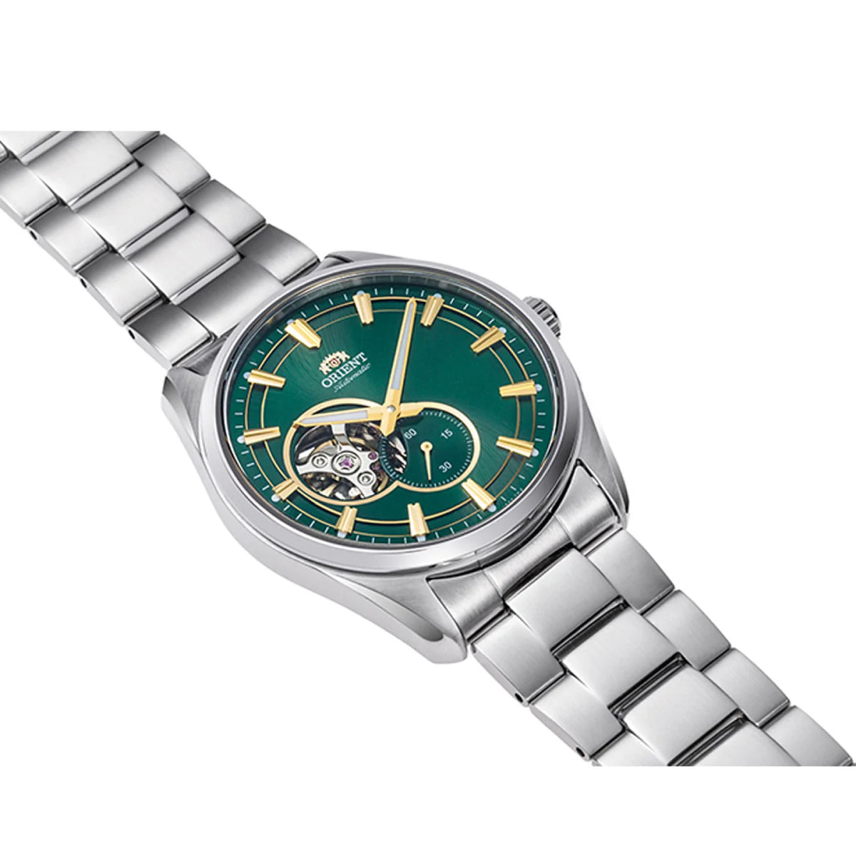 ORIENT MEN'S CONTEMPORARY AUTOMATIC SEMI-SKELETON WATCH