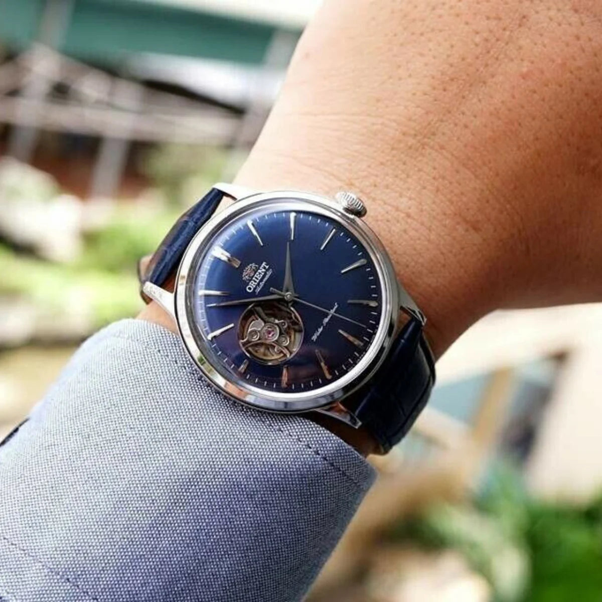 ORIENT MEN'S CLASSIC AUTOMATIC SEMI SKELETON WATCH