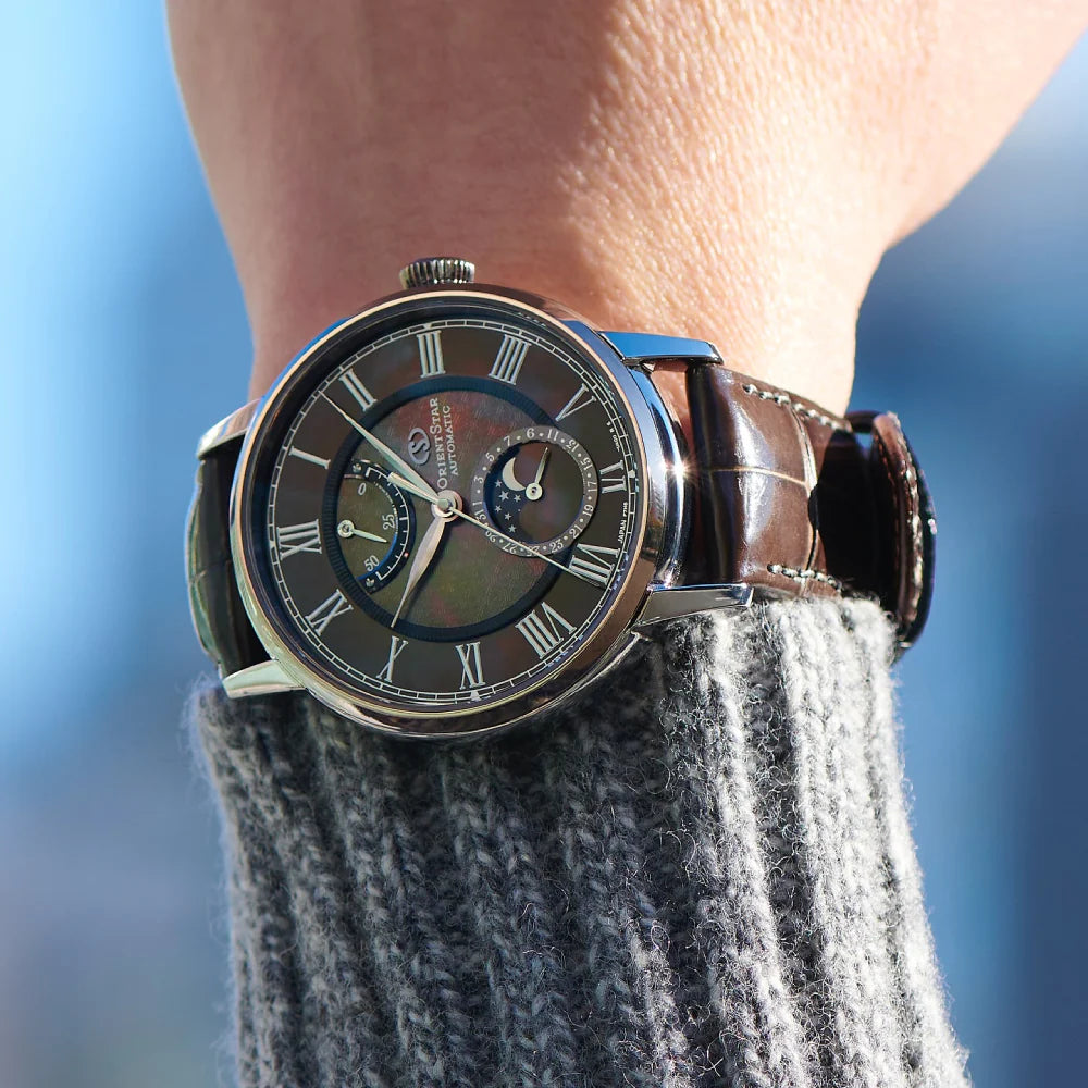 ORIENT STAR MEN'S CLASSIC MOON PHASE LAKE TAZAWA LIMITED EDITION WATCH