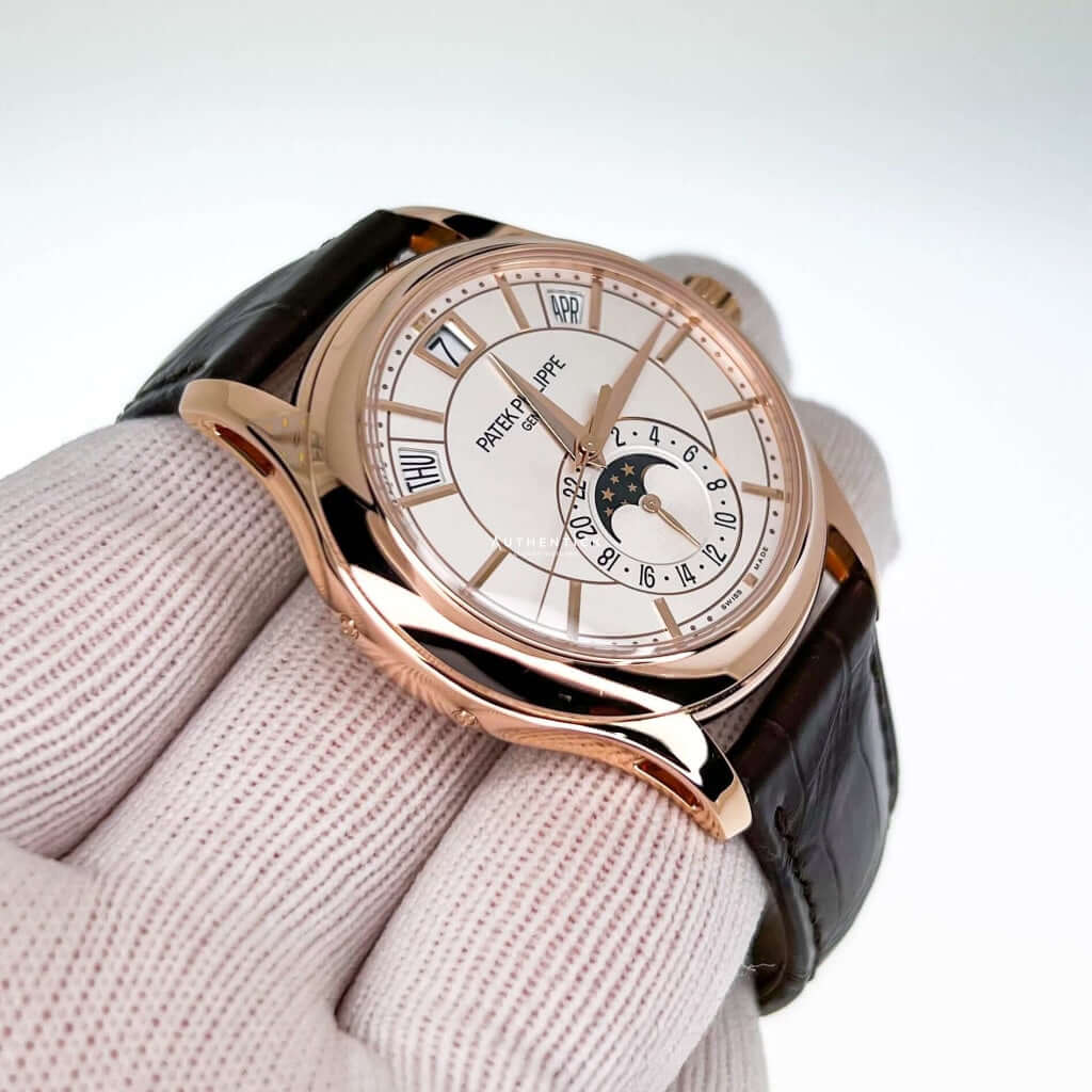 Patek Philippe Complications 5205R-001 Annual Calendar 40Mm 18K Rose Gold Moon Phases Men’S Watch