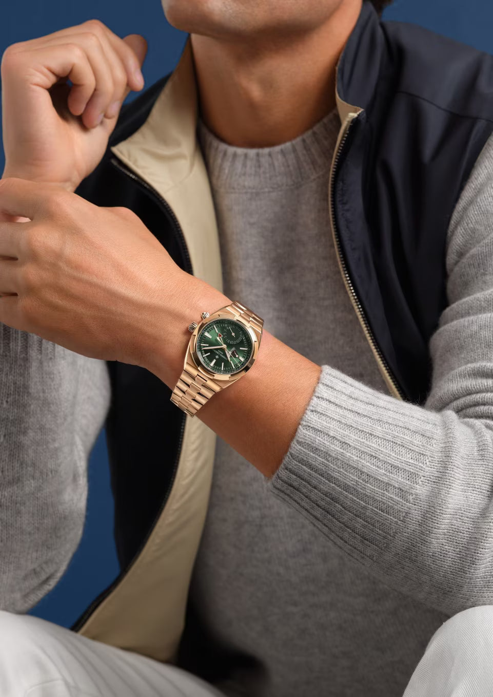 Vacheron Constantin Overseas 7920V/210R-B965 Rose Gold Dual Time 41mm Green Dial Men’s Watch