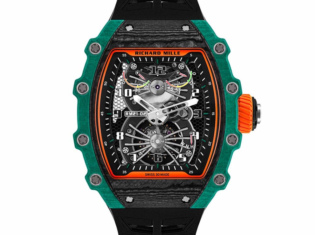 Richard Mille RM 21-02 Green Manual Winding Tourbillon Aerodyne Limited Edition 50 Pieces