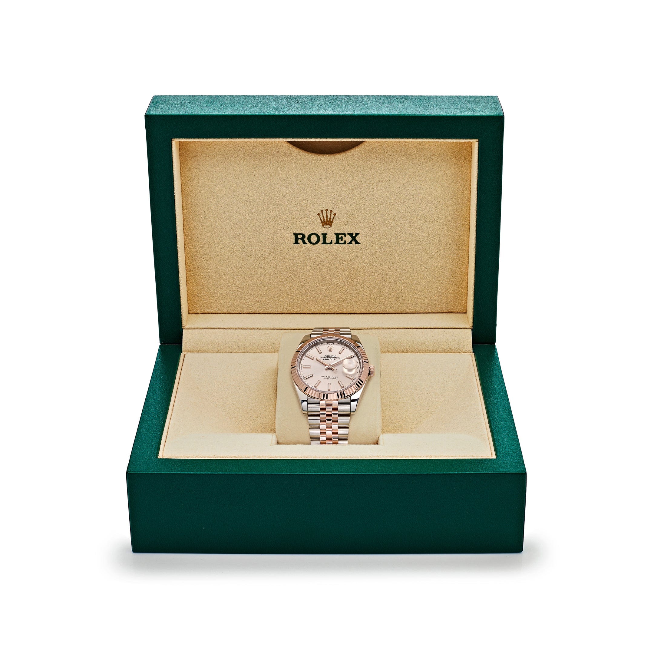 Rolex Datejust 126331 Suij Sundust Index Dial Fluted Bezel 41Mm 18Kt Rose Gold And Steel Jubilee