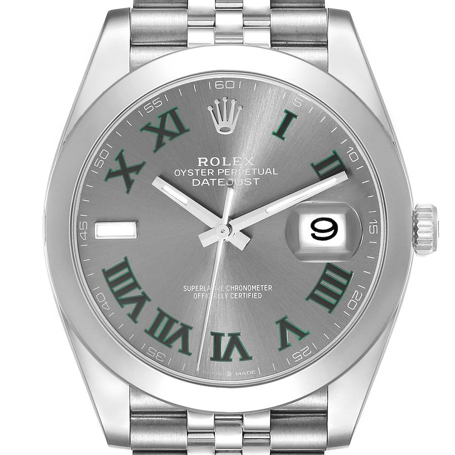 Rolex Datejust 126300 SLGRJ Slate Grey Green Roman 41Mm Oystersteel Men’S Watch