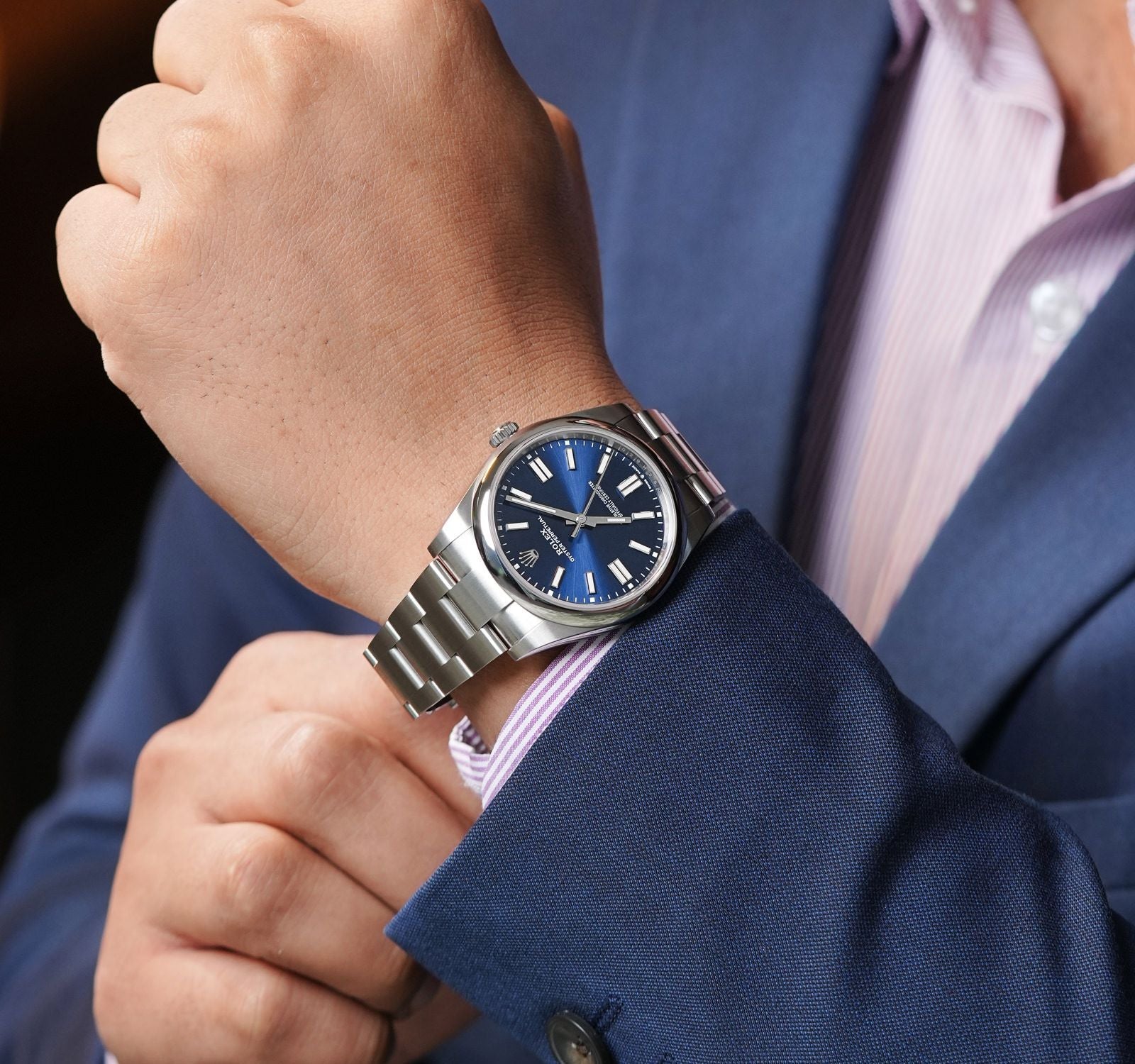 Rolex Oyster Perpetual 124300BL Blue Index Dial Stainless Steel