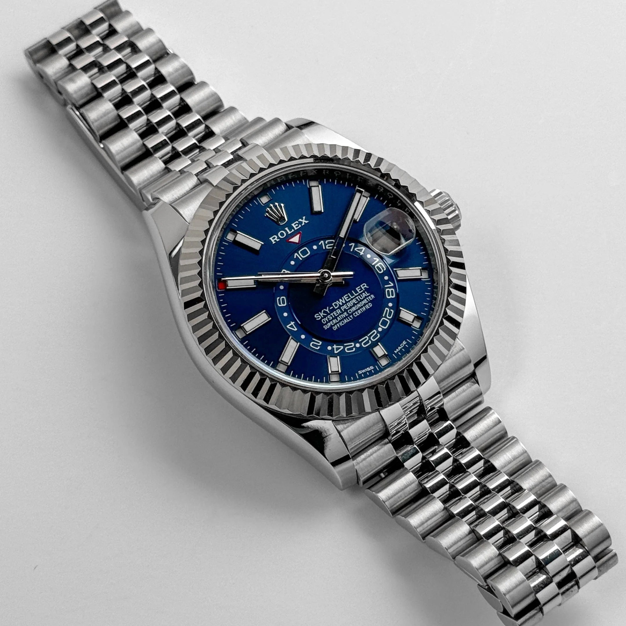 Rolex Sky Dweller 326934-0006 Stainless Steel & White Gold Bezel Blue Dial 42mm Men’s Watch