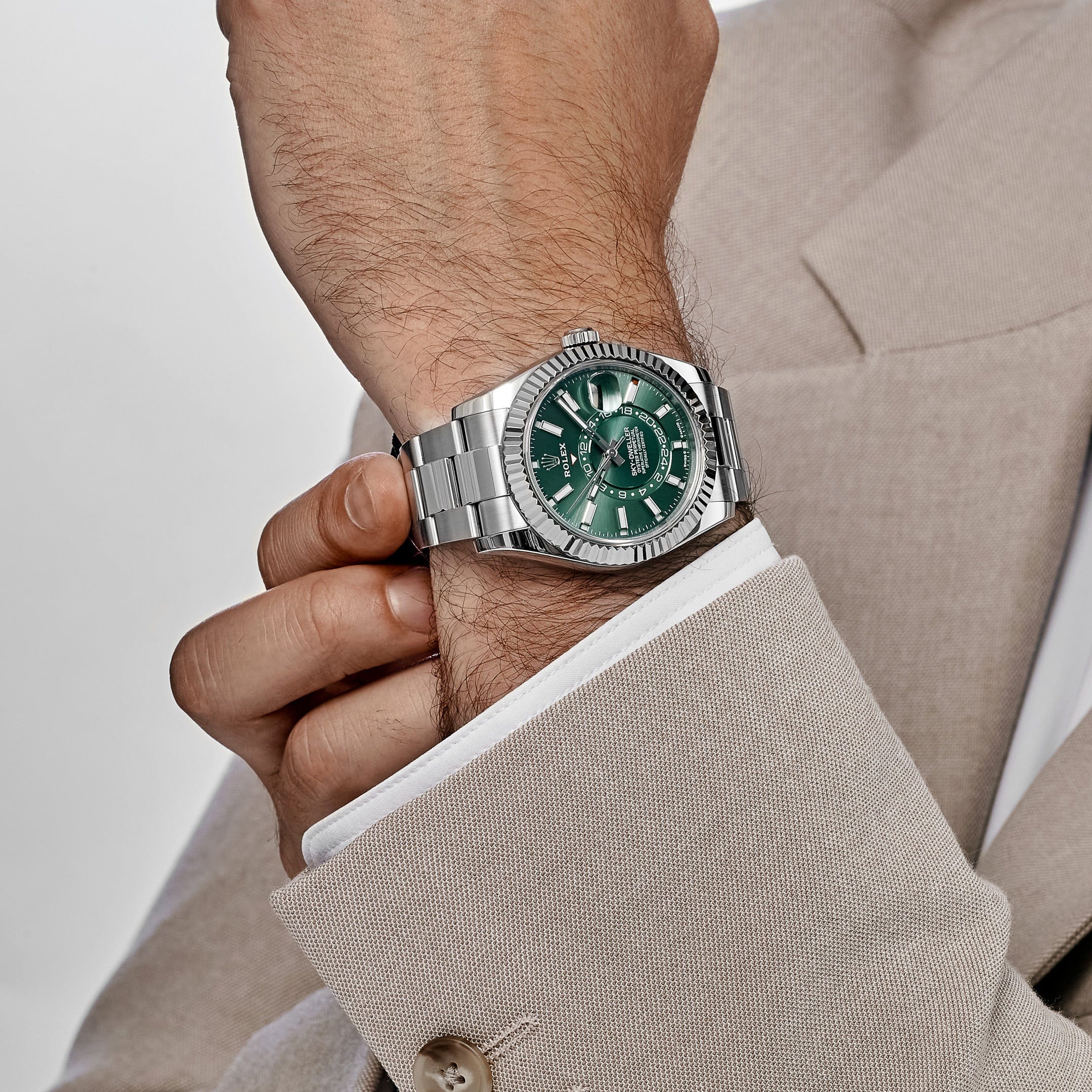 Rolex Sky-Dweller 336934-0001 Oystersteel-White Gold Mint Green Dial 42mm Men’S Watch