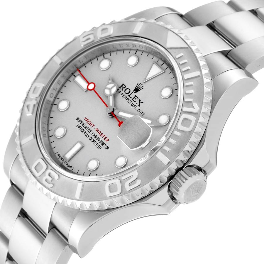 Rolex Yacht Master 116622-0002 Silver Dial Platinum Bezel 40Mm Oystersteel Men’S Watch