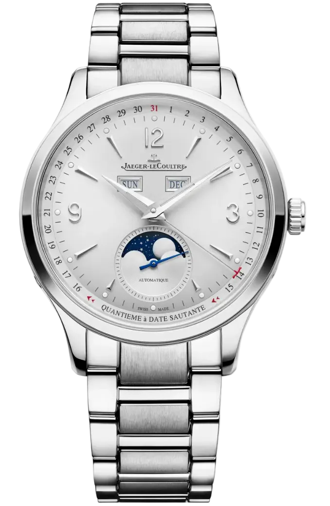 Master Control 40 mm Automatic Steel Calendar Moon Phase Watch Jaeger-LeCoultre