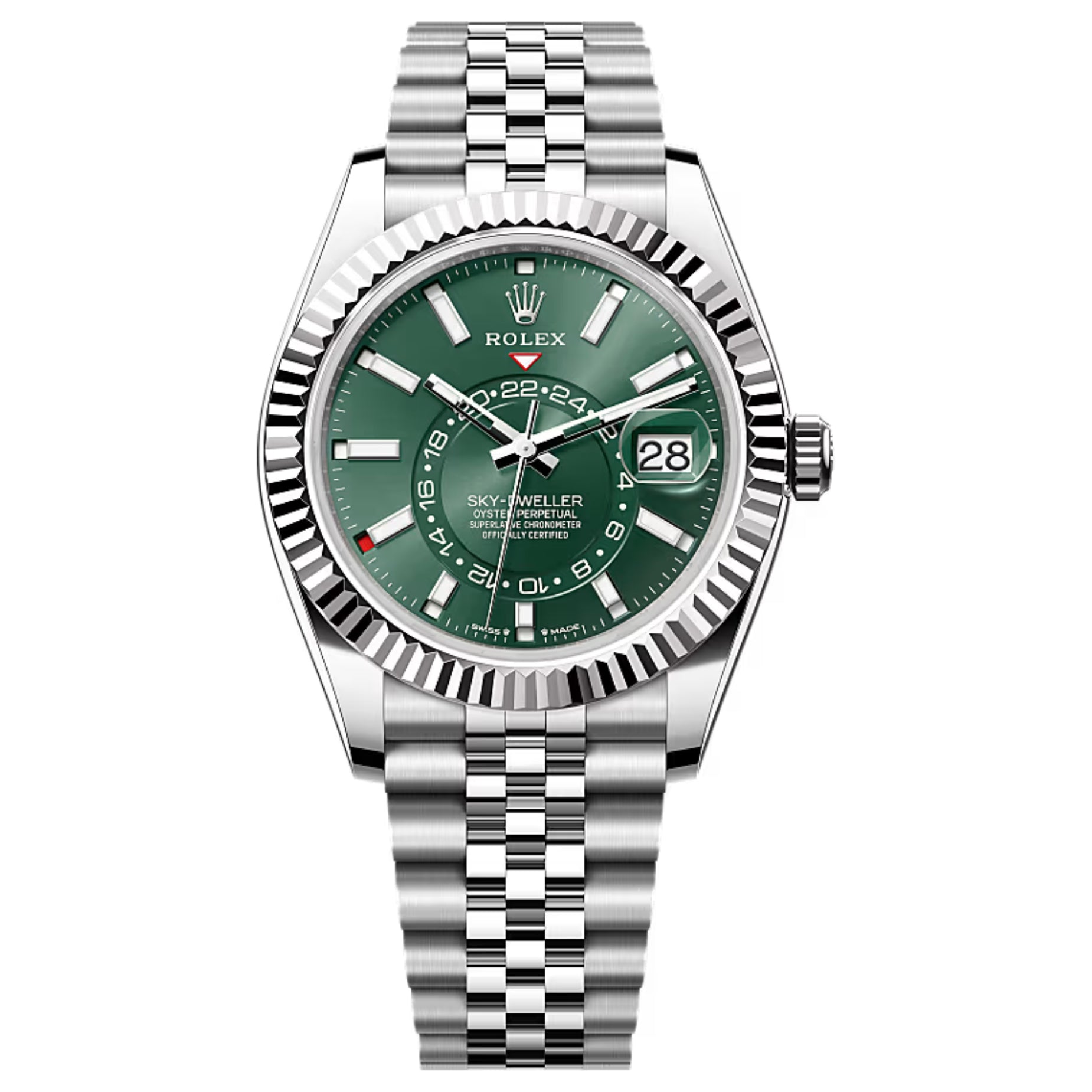 Rolex Sky-Dweller 336934-0001 jubilee steel-White Gold Mint Green Dial 42mm Men’S Watch 2025