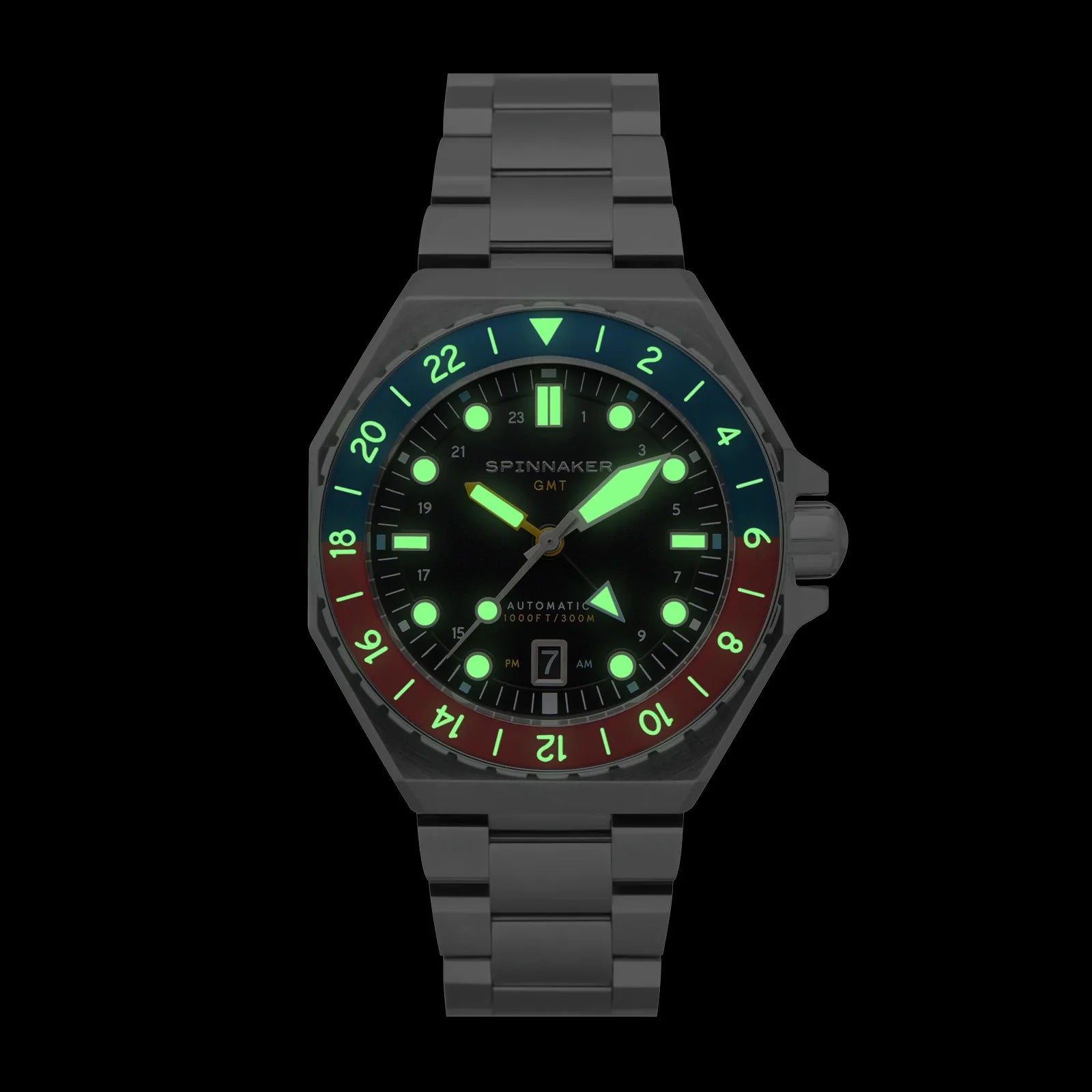 Dumas GMT Automatic Cobalt Crimson 44mm SP-5119-44 Spinnaker