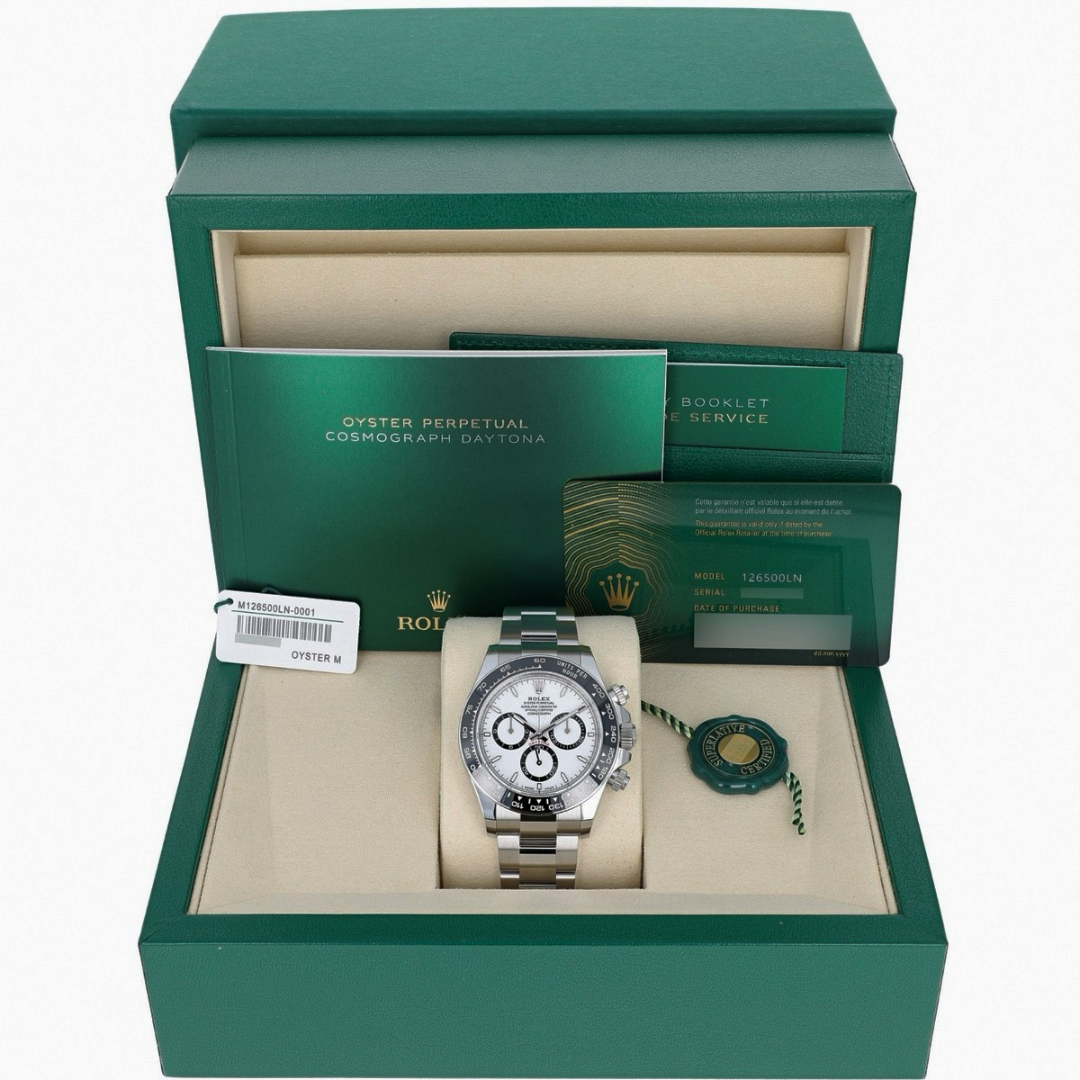 Rolex Cosmograph Daytona 126500LN-0001 Oyestersteel Automatic White Panda Index Dial