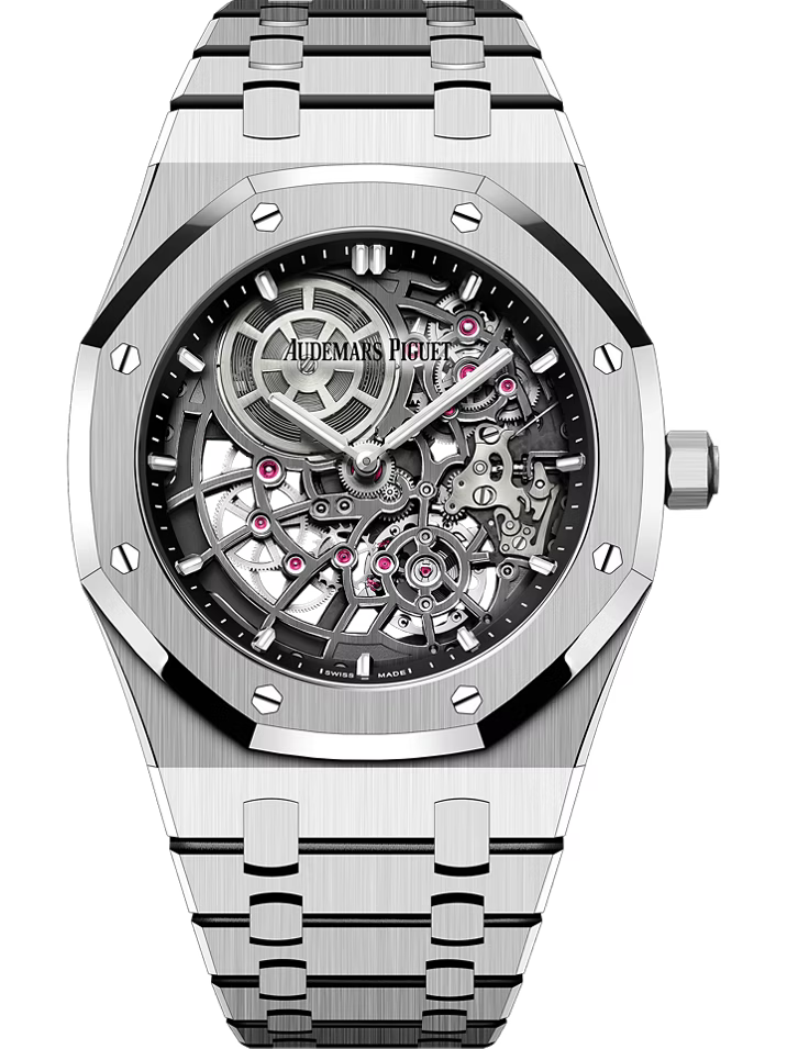 Audemars Piguet Royal Oak 16204BC.OO.1240BC.01 ‘Jumbo’ Extra Thin Openworked White Gold 39mm Skeleton Dial Men’s Watch