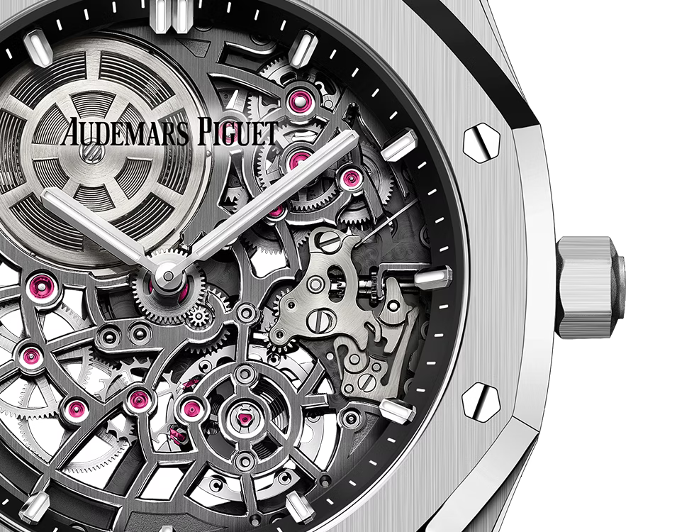Audemars Piguet Royal Oak 16204BC.OO.1240BC.01 ‘Jumbo’ Extra Thin Openworked White Gold 39mm Skeleton Dial Men’s Watch