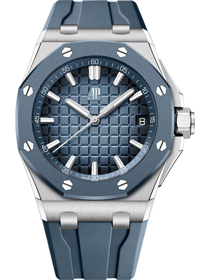 Audemars Piguet Royal Oak Offshore 15605SK.OO.A350CA.01 Stainless Steel 43mm Smoked Blue Dial Men’s Watch