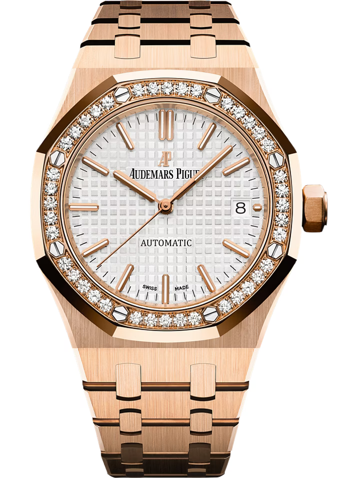 Audemars Piguet Royal Oak 15451OR.ZZ.1256OR.01.A White Index Dial 37mm 18K Rose Gold