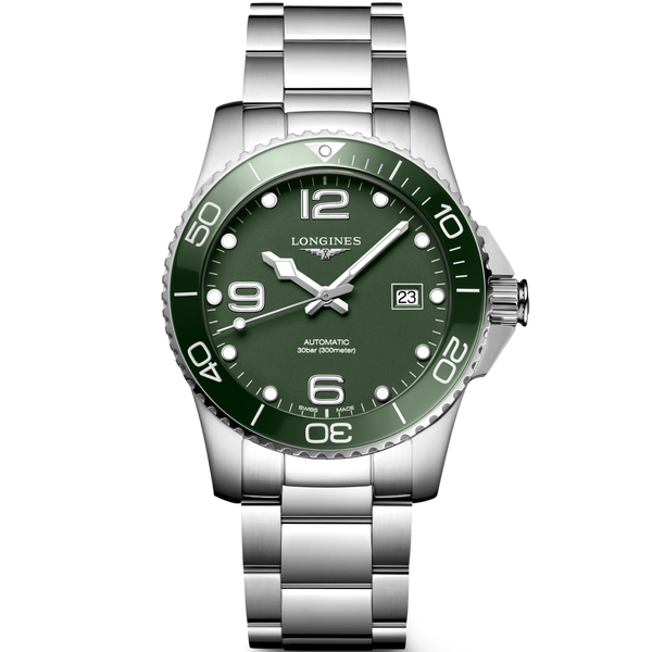 longines hydroconquest 41 olive green