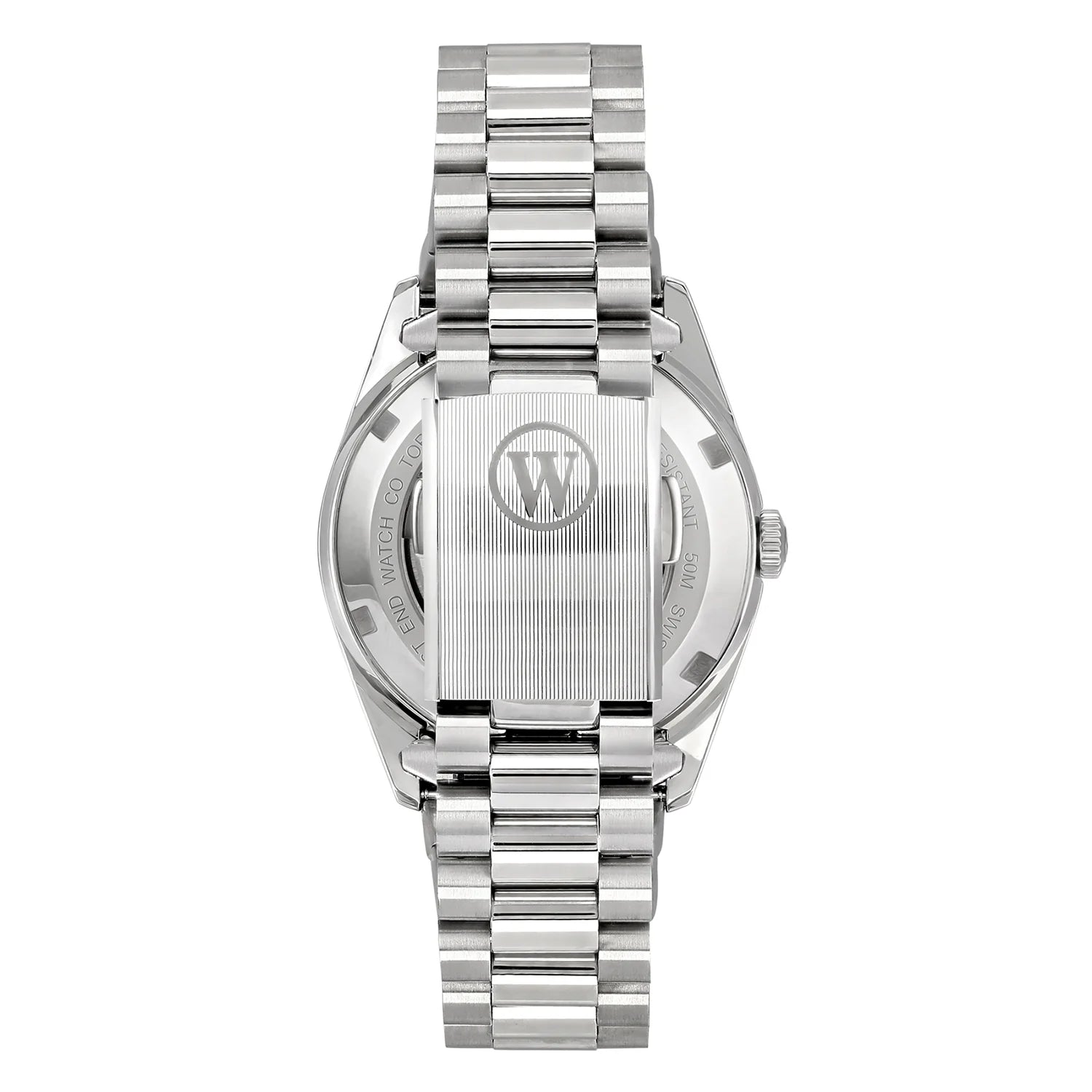 WEST END WOMEN'S SILVER TONE CASE RHUTHENIUM DIAL AUTOMATIC WATCH