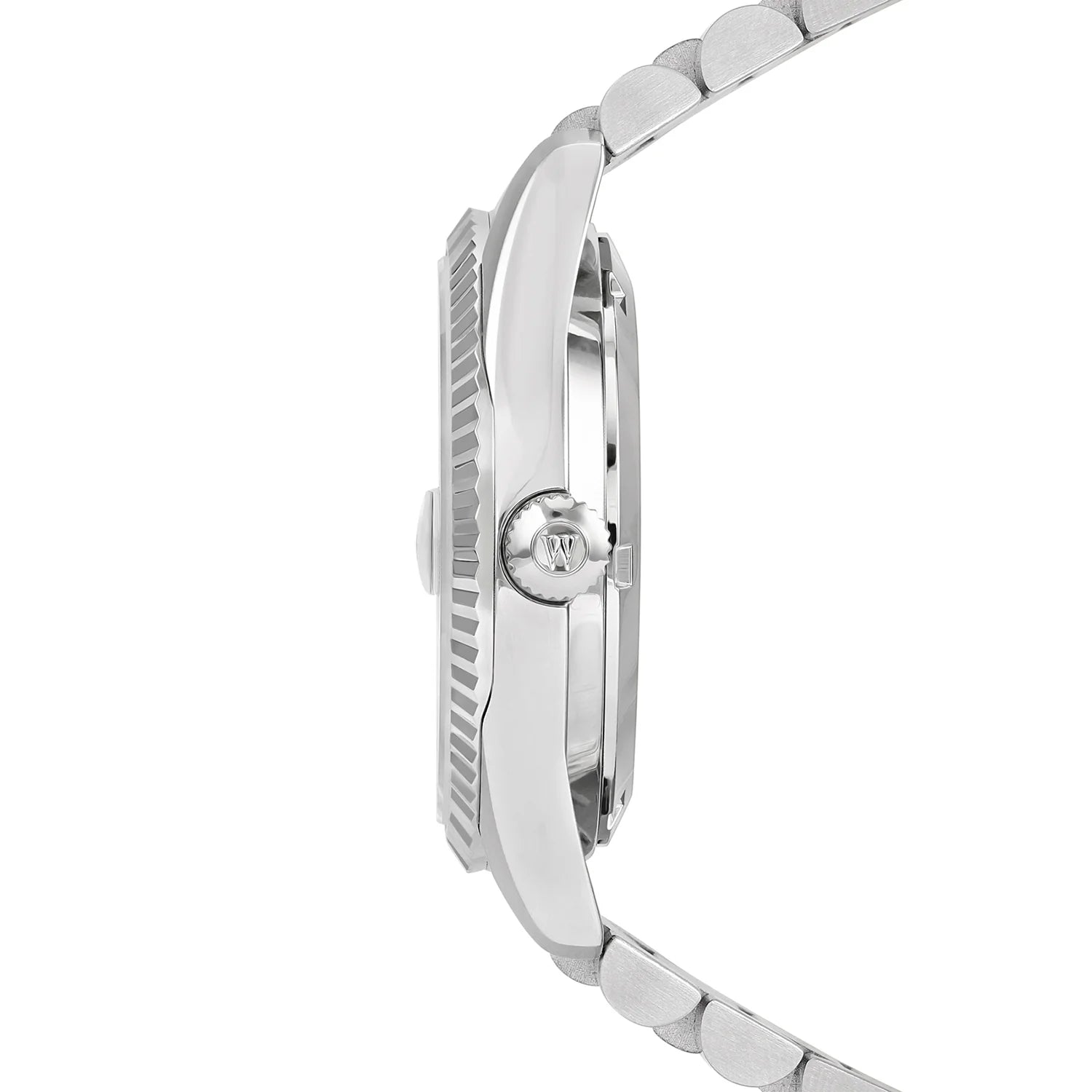 WEST END WOMEN'S SILVER TONE CASE GREEN DIAL AUTOMATIC WATCH