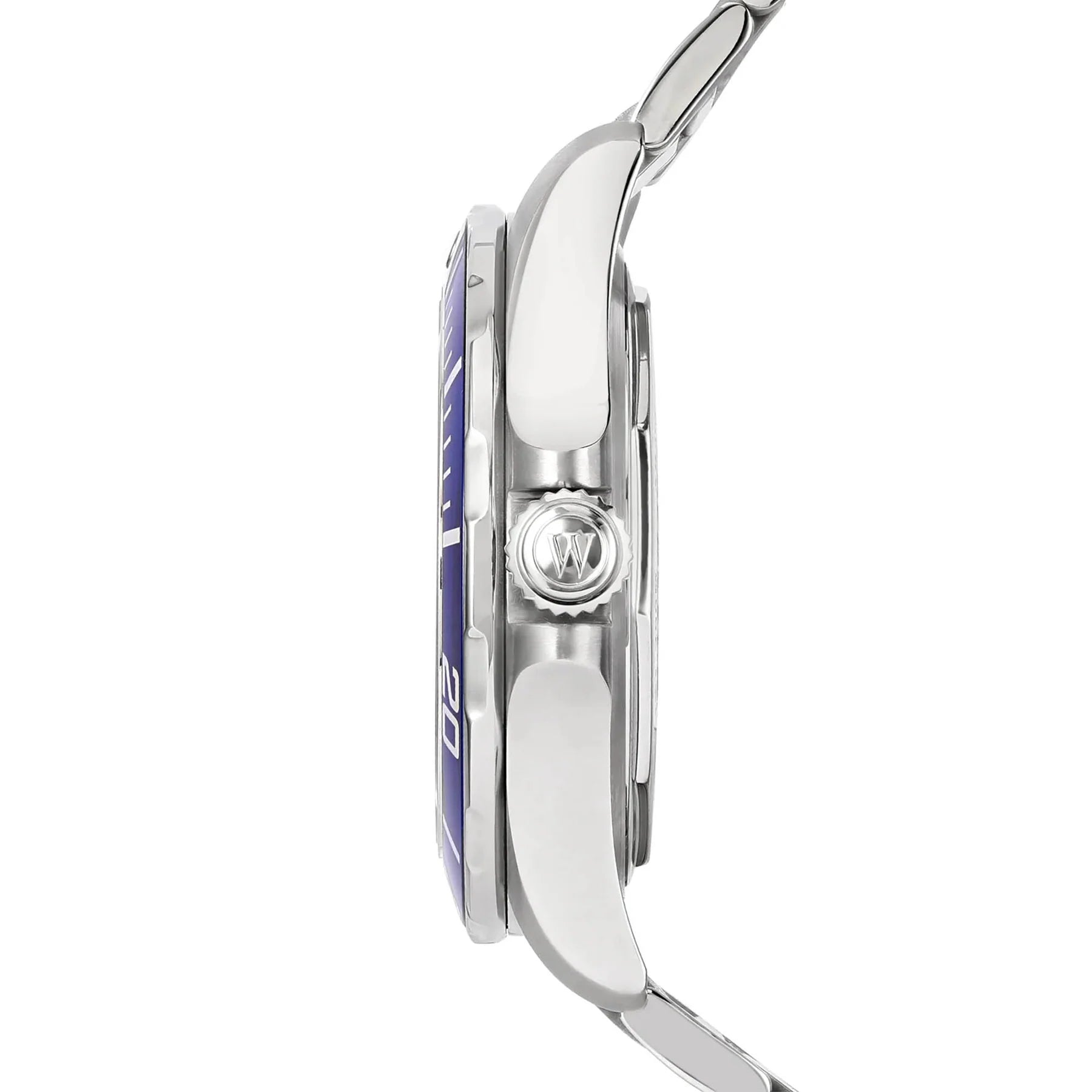 WEST END MEN'S SILVER TONE CASE BLACK DIAL AUTOMATIC WATCH