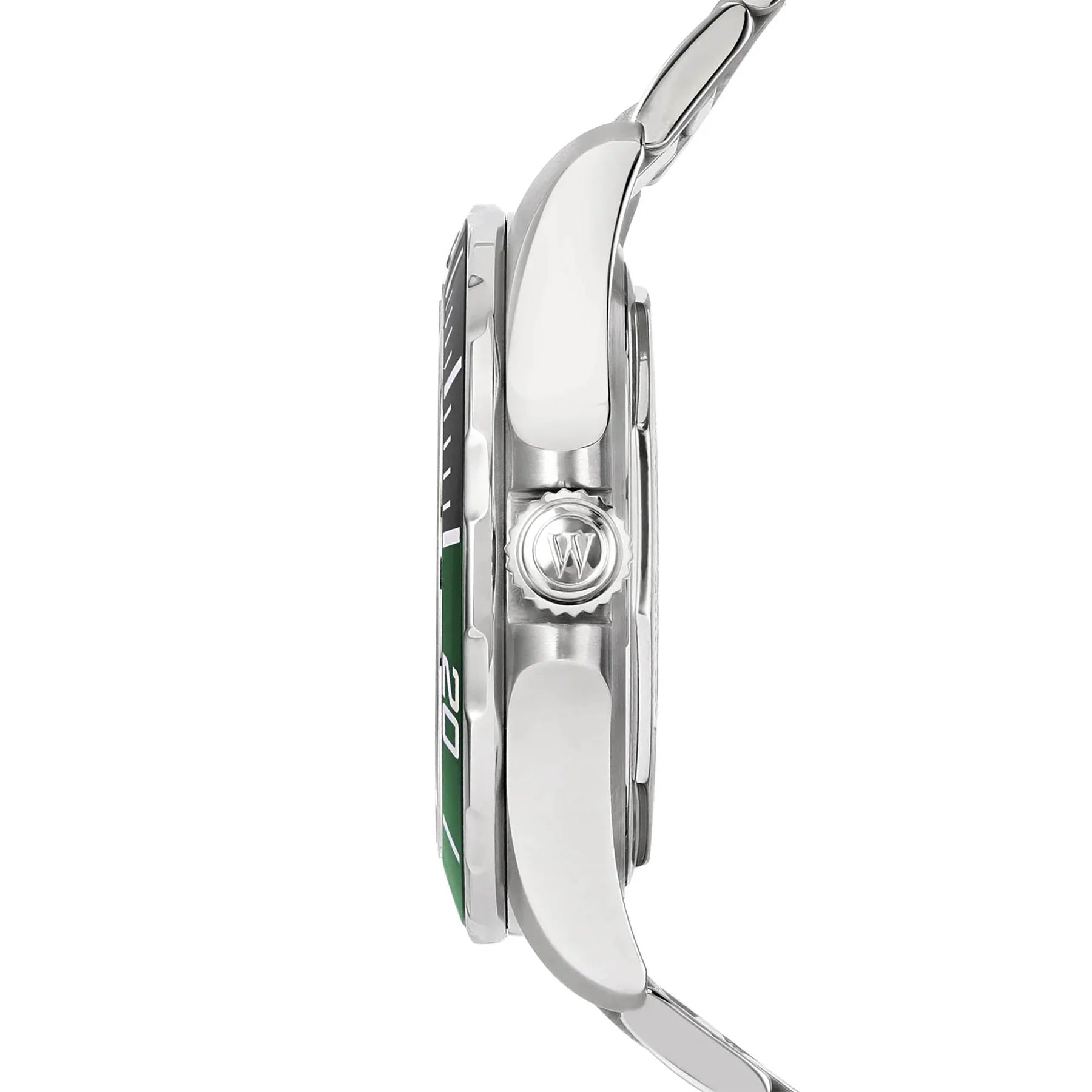 WEST END MEN'S SILVER TONE CASE BLACK DIAL AUTOMATIC WATCH