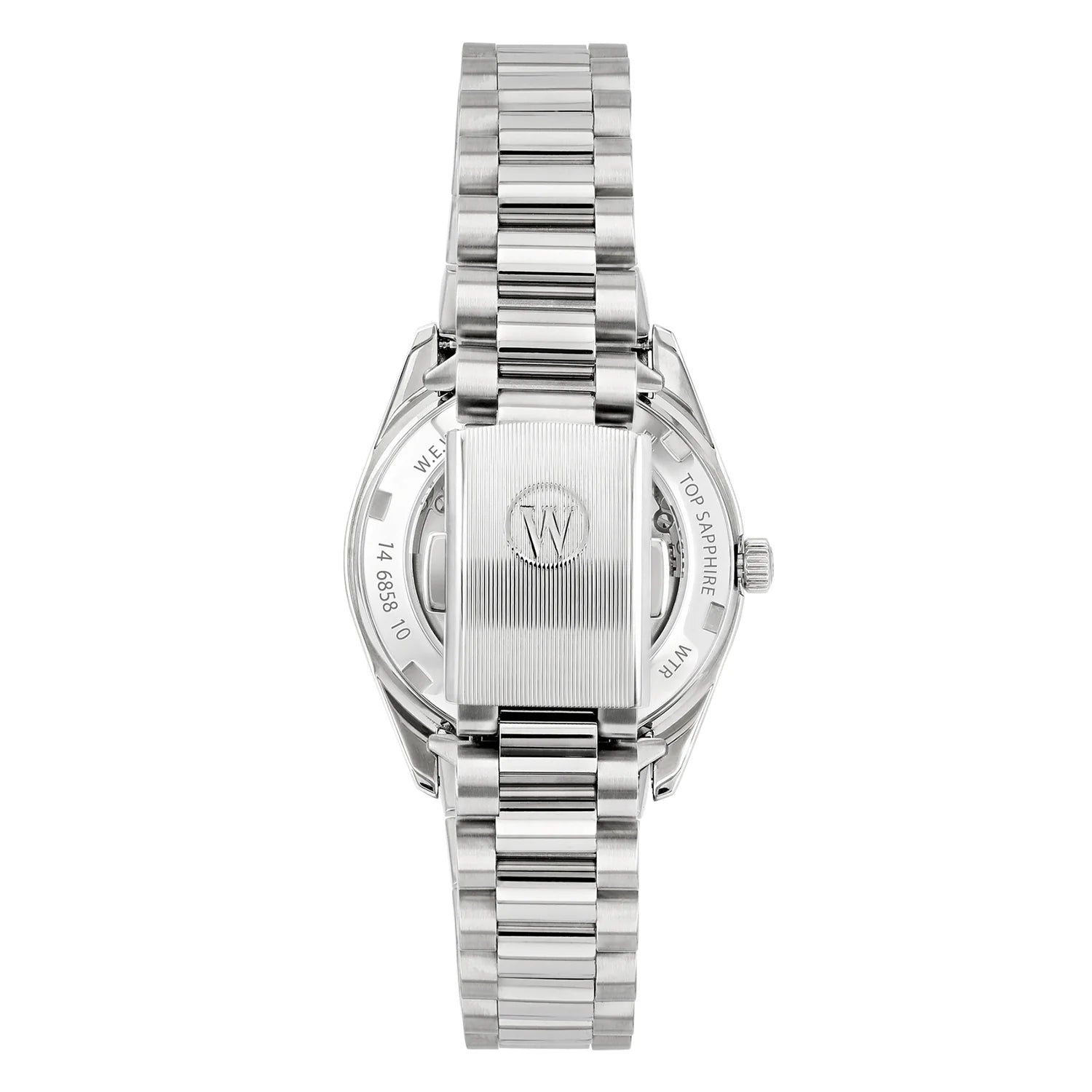 WEST END WOMEN'S SILVER TONE CASE RHUTHENIUM DIAL AUTOMATIC WATCH