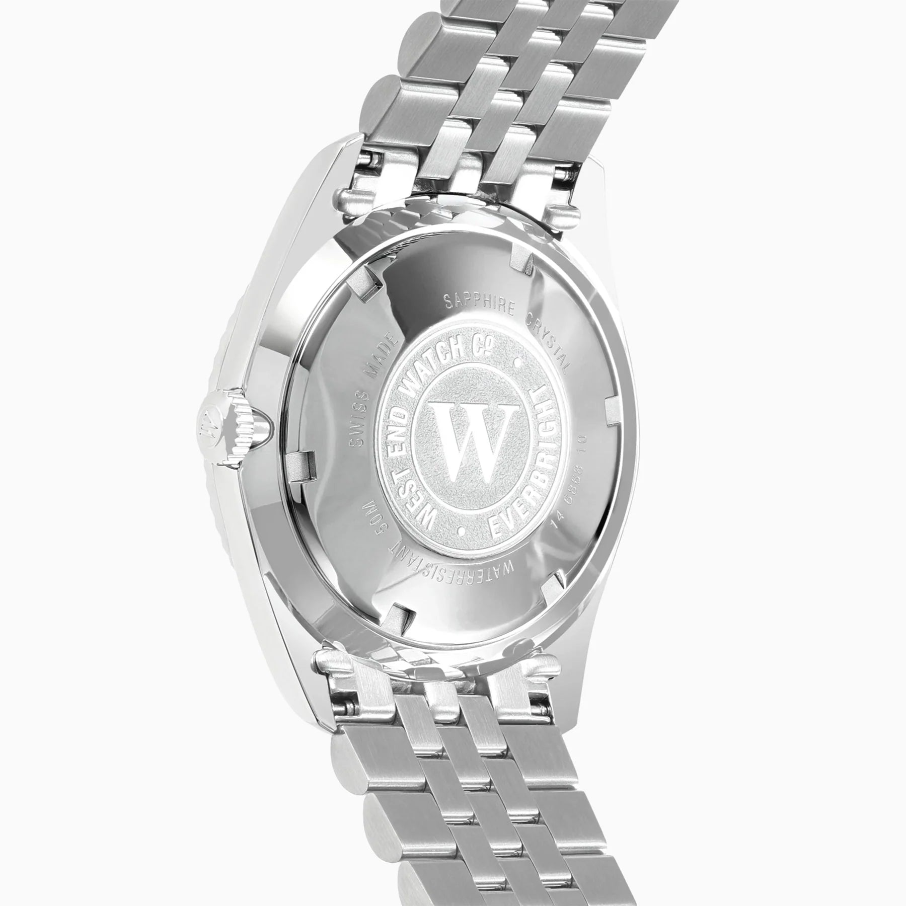 WEST END MEN'S SILVER TONE CASE GREEN DIAL AUTOMATIC WATCH