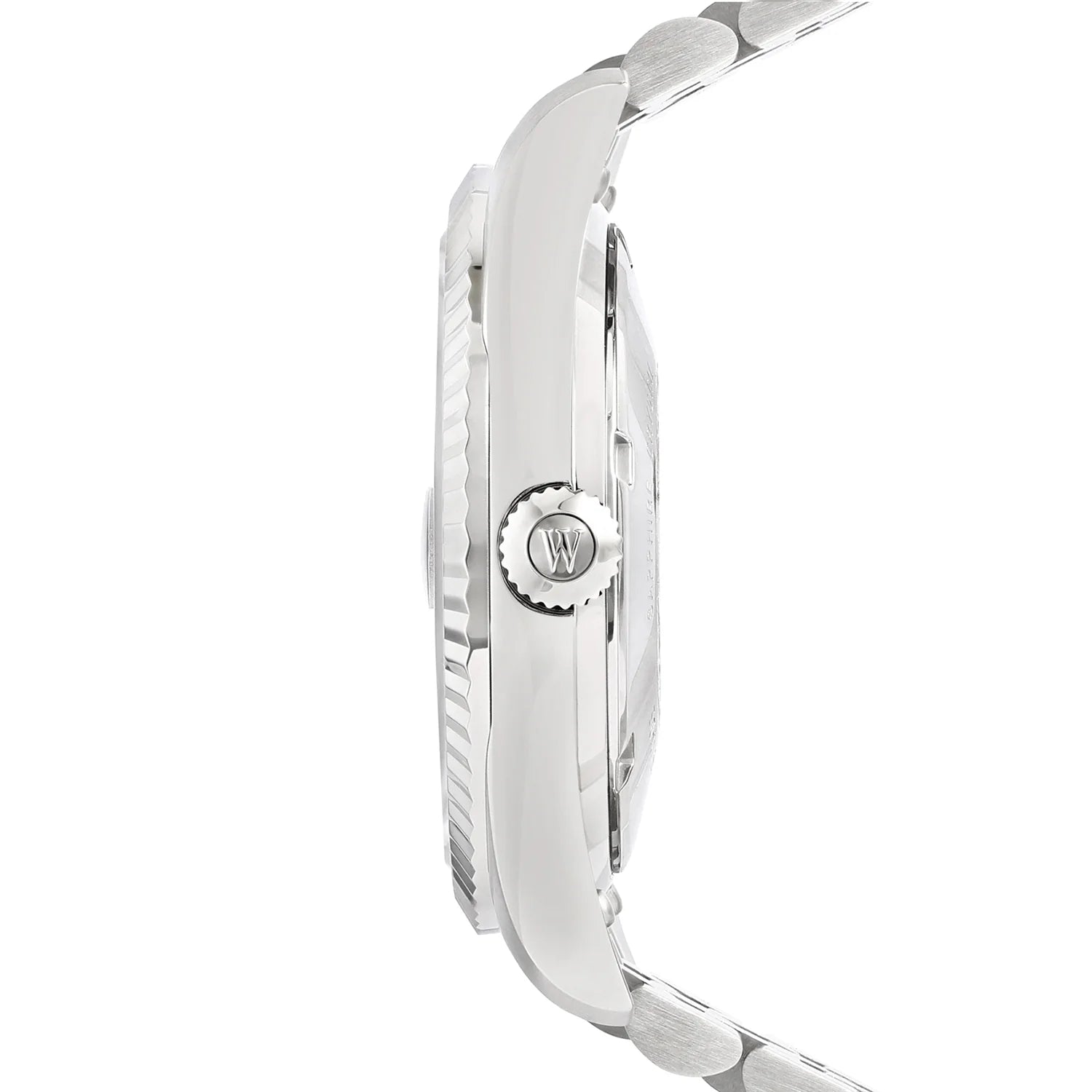 WEST END MEN'S SILVER TONE CASE GREY ARABIC DIAL AUTOMATIC WATCH