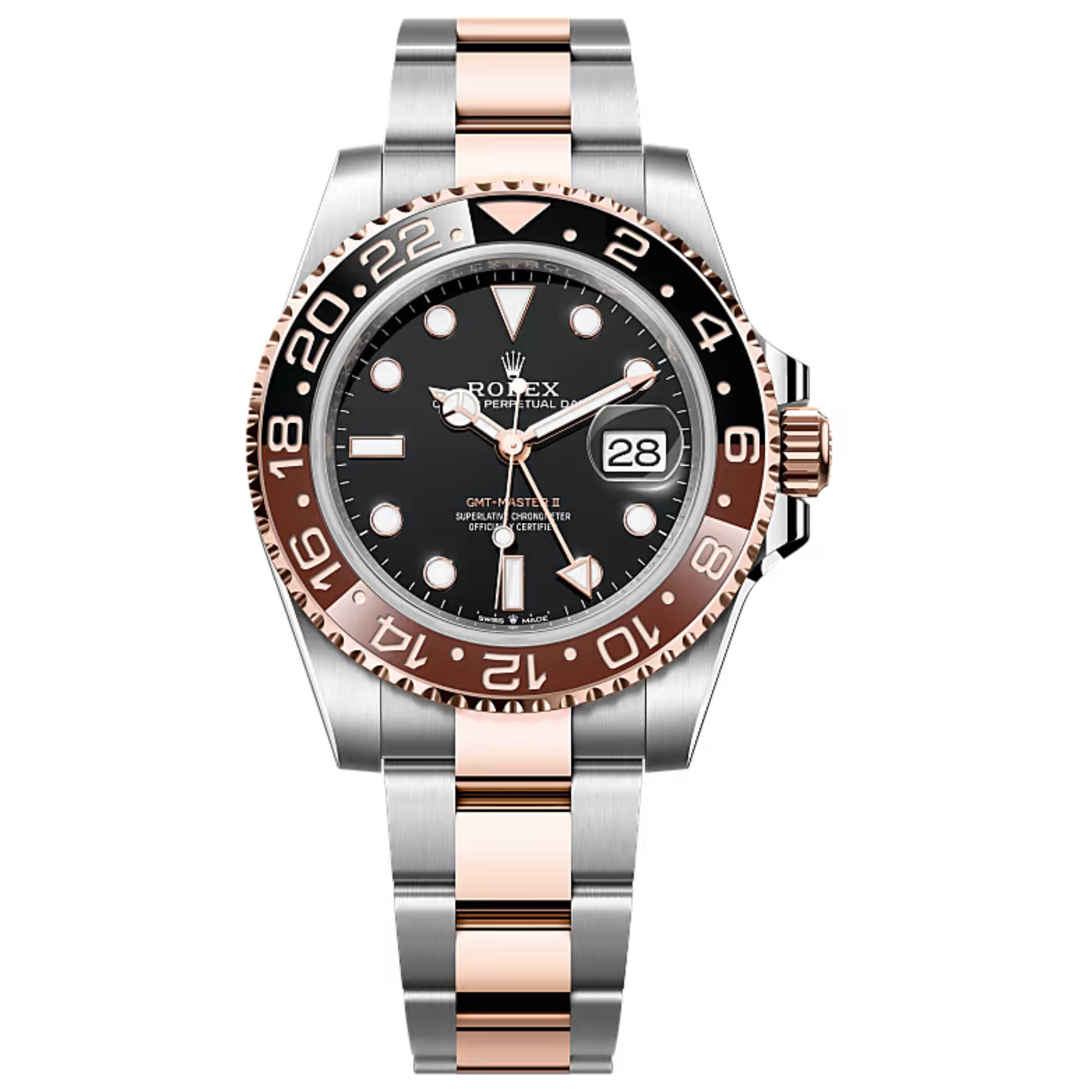 Rolex GMT Master II 126711CHNR-0002 Rootbeer Oyster Perpetual Date 40mm 18kt Rose Gold And Oystersteel Oyster Bracelet