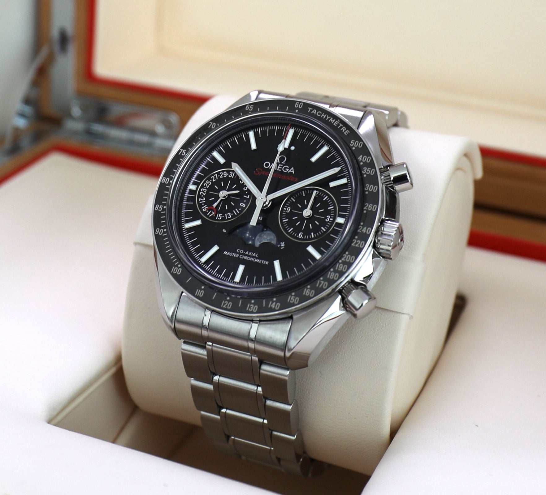 Omega Speedmaster Moonwatch Moonphase Co-Axial Chronograph 44.25mm - Azzam Watches 