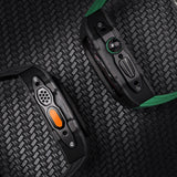 Apple watch carbon fiber case 44/45mm - black case with orange strap - Azzam Watches 