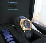 Panerai Submersible Bronzo Blu Abisso PAM01074 - Azzam Watches 