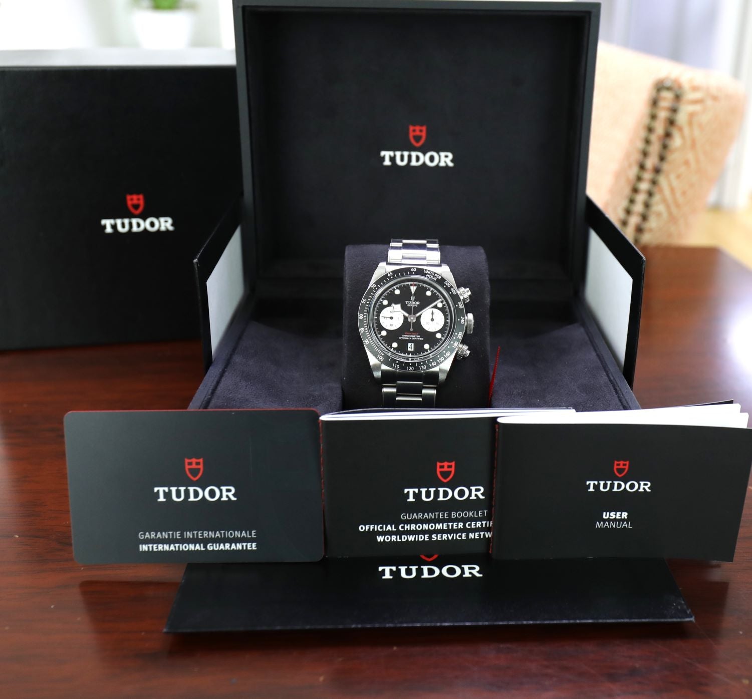 Tudor Black Bay Chronograph Black Dial Reverse Panda 41mm - Azzam Watches 