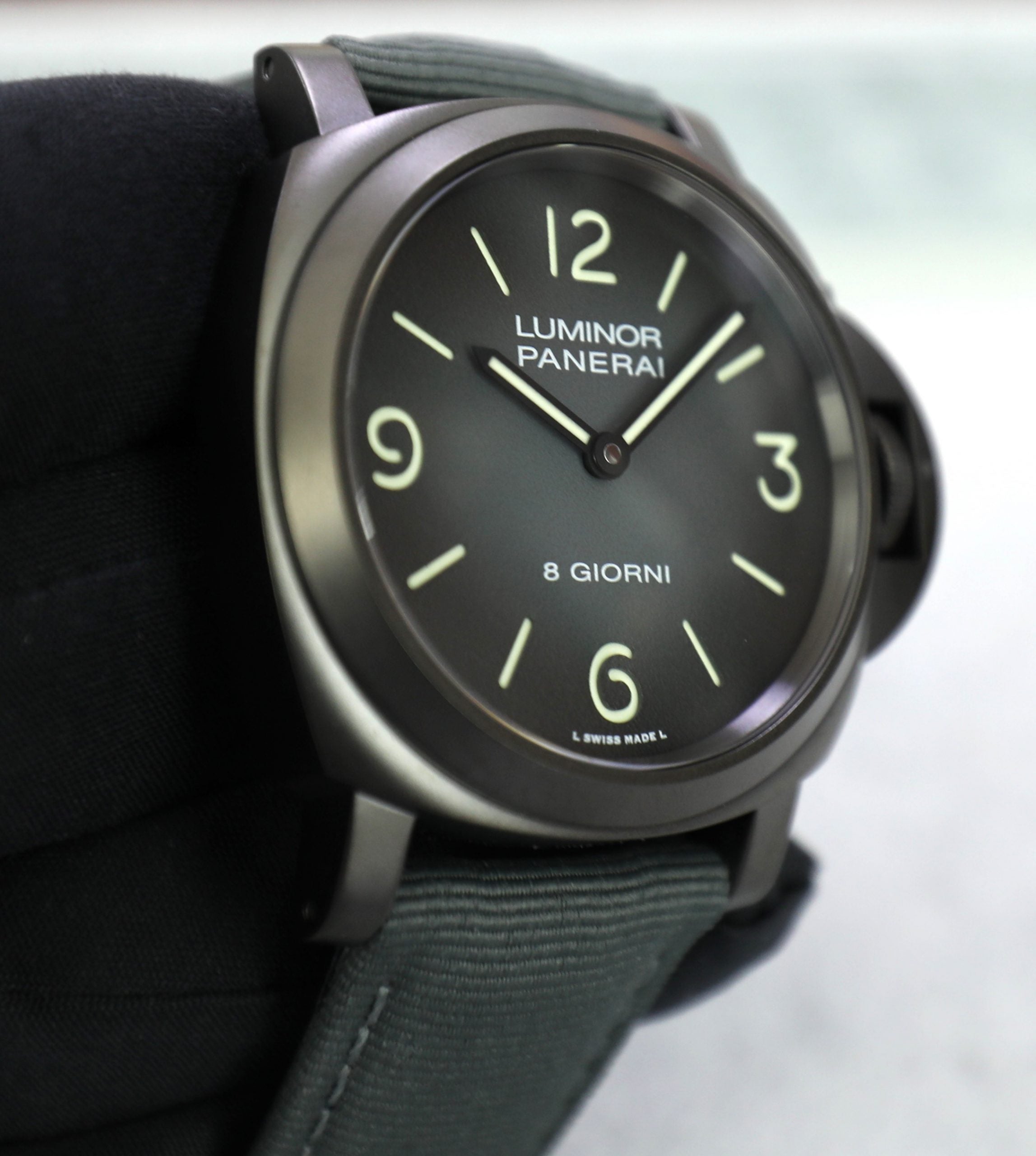 Panerai Luminor Geneva Boutique Edition 121pcs 8 Days Power Reserve Titanium and DLC - Azzam Watches 