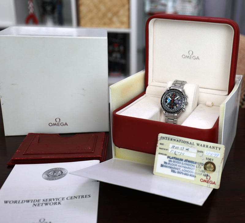 Omega Speedmaster – MAK 40 – Chronograph – Triple Date – Pre-Hodinkee – 39mm – Box and Card - Azzam Watches 