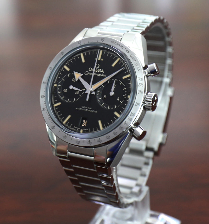 Omega Speedmaster Broad Arrow ’57 – 40mm – Manual – New – Full Set – CoAxial Chronograph – Full - Azzam Watches 