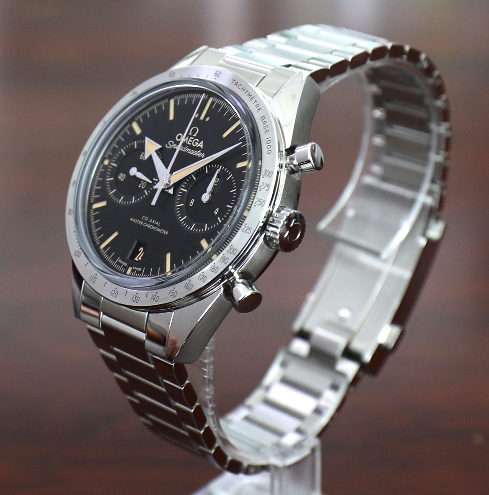 Omega Speedmaster Broad Arrow ’57 – 40mm – Manual – New – Full Set – CoAxial Chronograph – Full - Azzam Watches 