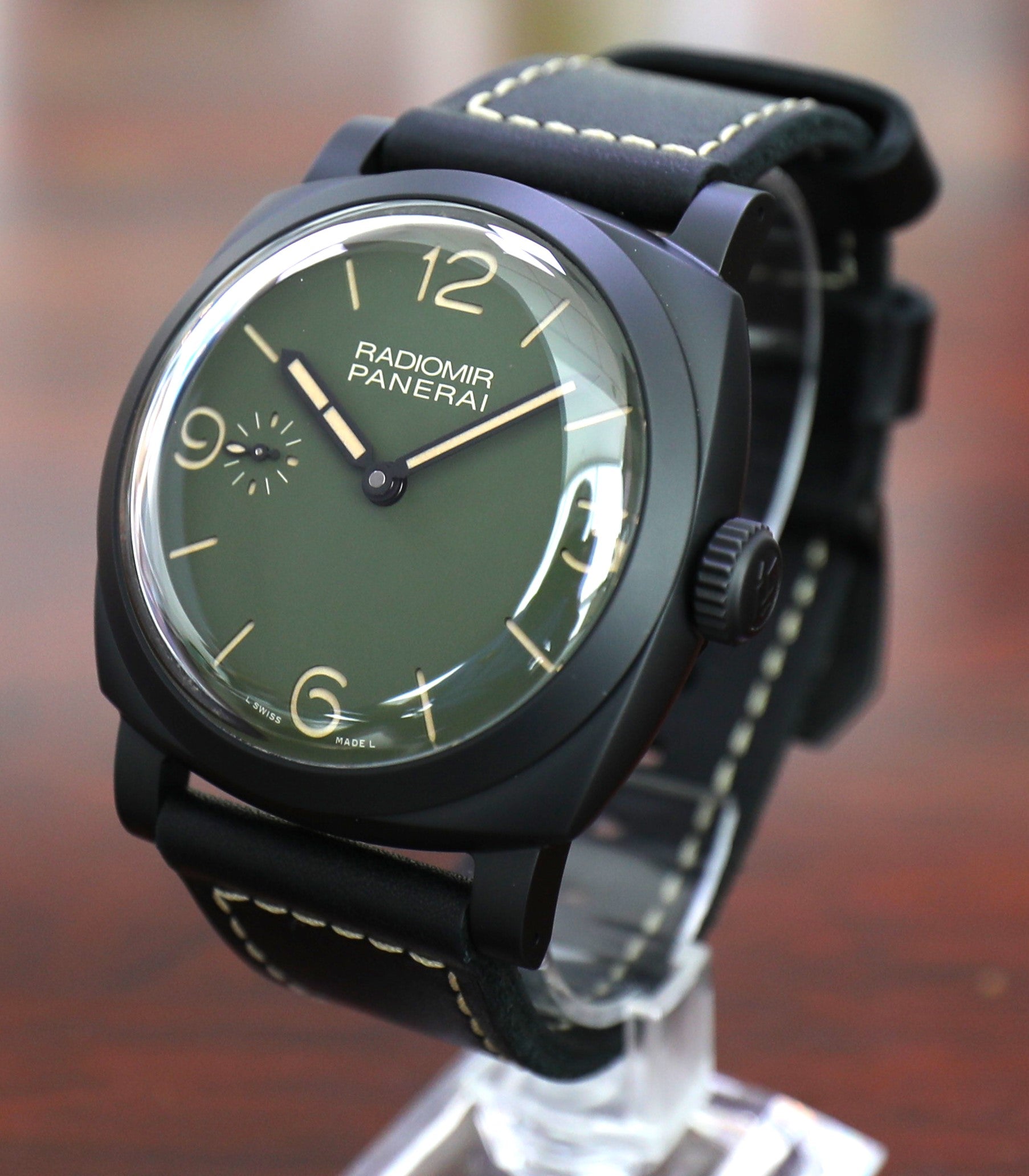 Panerai Radiomir – Olive Green Dial – PAM00997 – Boutique Edition – Very Good Conditions - Azzam Watches 