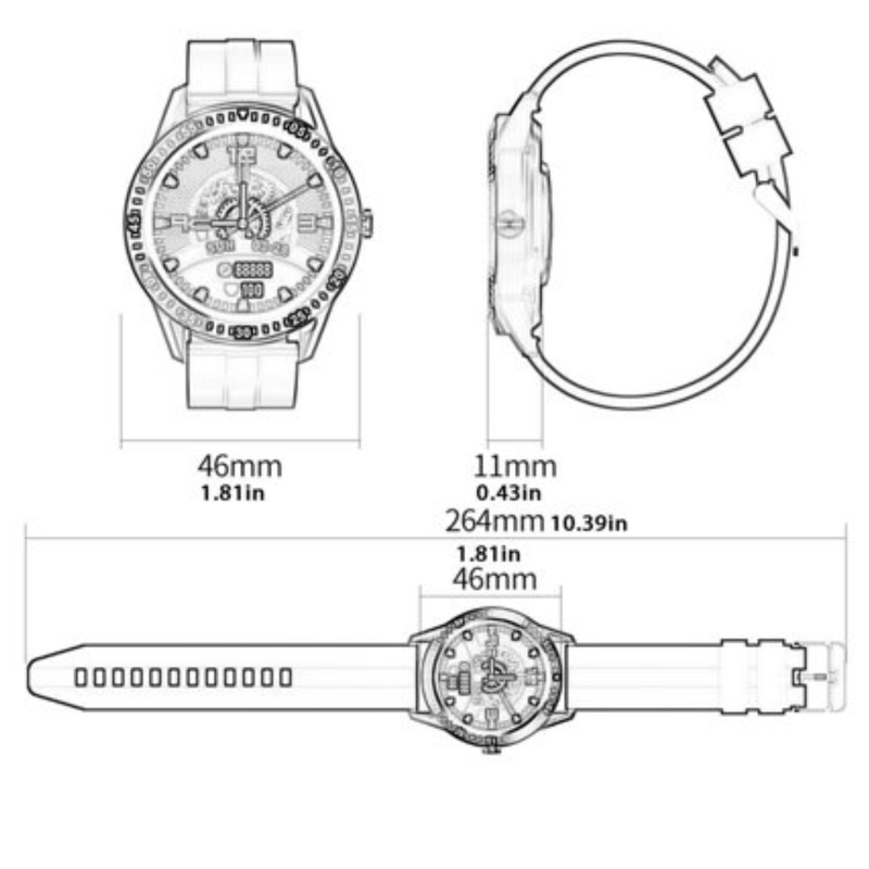 POCAR SMART - PS/GD100-GR - Azzam Watches 