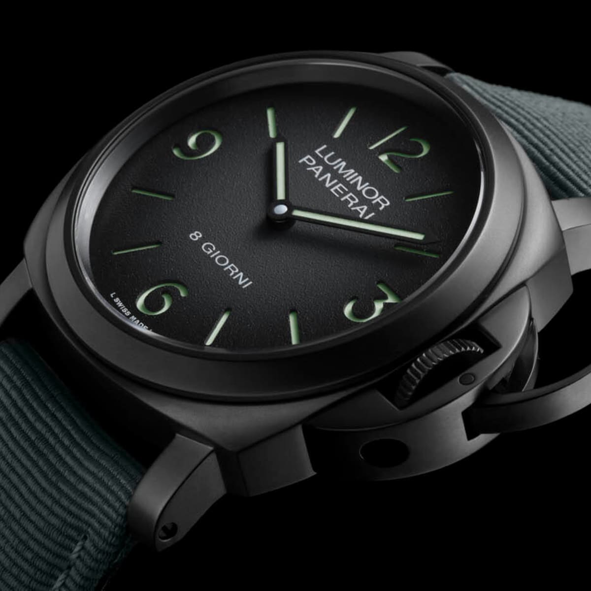 Panerai Luminor Geneva Boutique Edition 121pcs 8 Days Power Reserve Titanium and DLC - Azzam Watches 