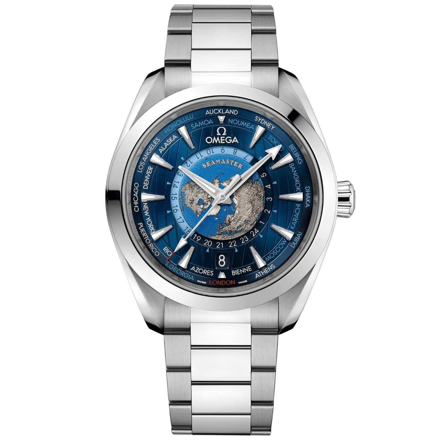 Omega Seamaster Aqua Terra GMT World Timer – 43mm - Azzam Watches 