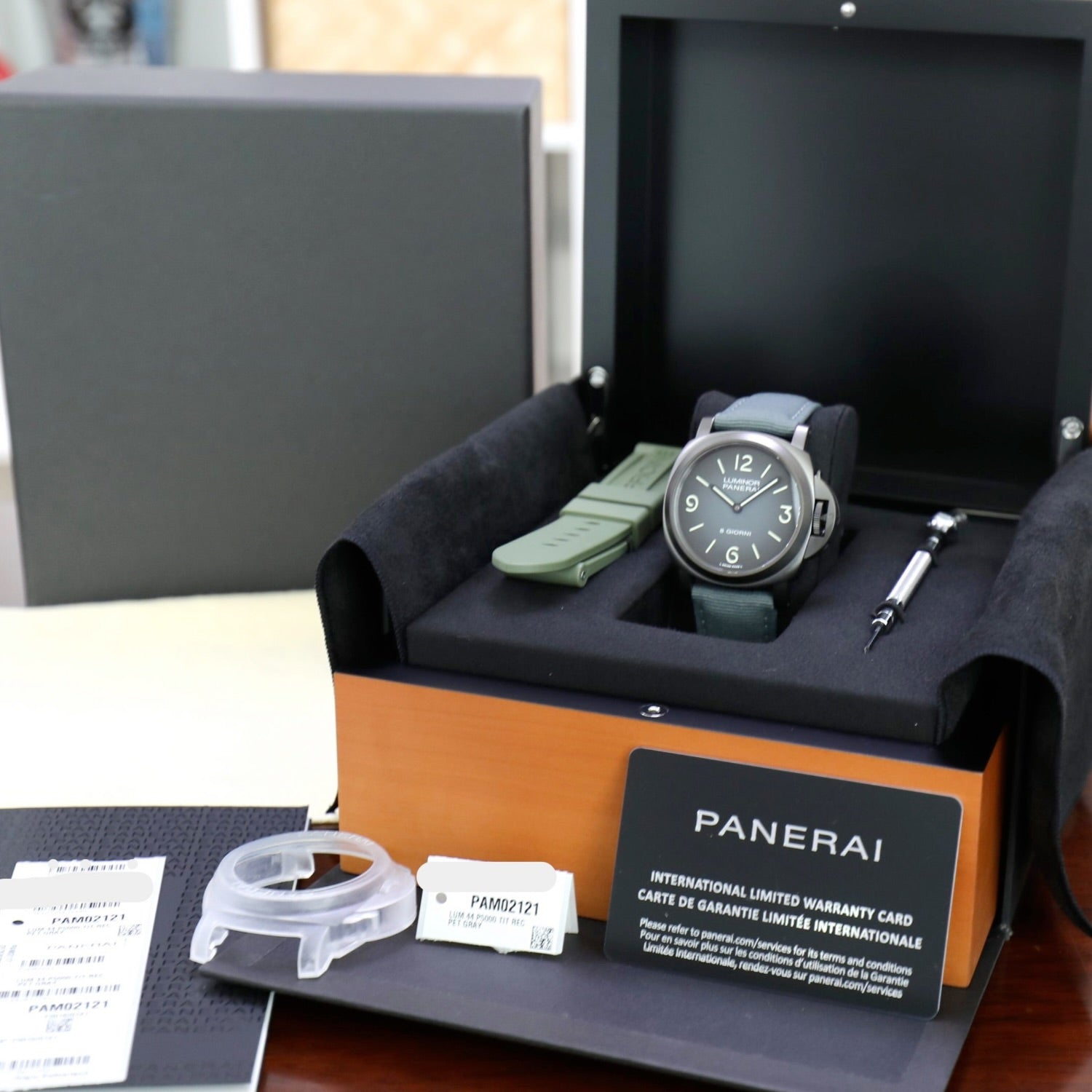 Panerai Luminor Geneva Boutique Edition 121pcs 8 Days Power Reserve Titanium and DLC - Azzam Watches 